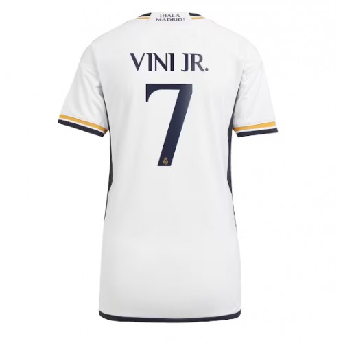 Ženski Nogometni dresi Real Madrid Vinicius Junior #7 Domači 2023-24 Kratek Rokav
